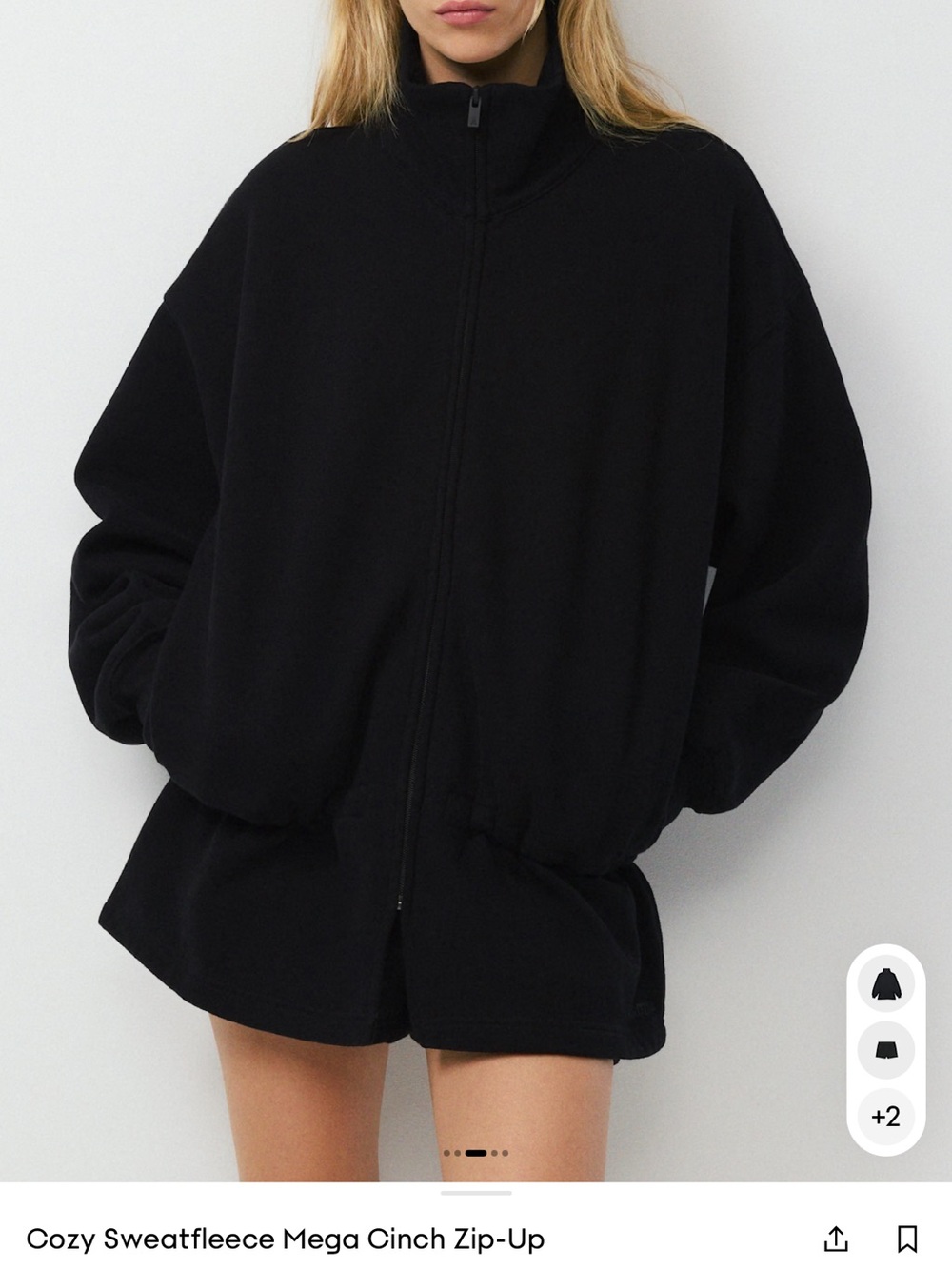 ARITZIA Cozy fleece mega cinch zip up